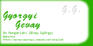gyorgyi gevay business card